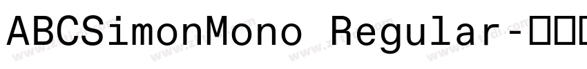 ABCSimonMono Regular字体转换
